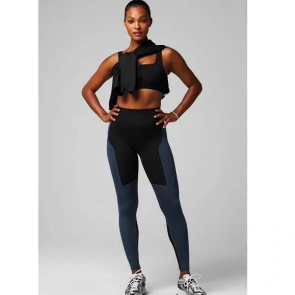 Fabletics Atlantis Scuba Seamed High-Waisted Legging - Picture 1 of 5